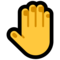 Raised Back of Hand emoji on Microsoft